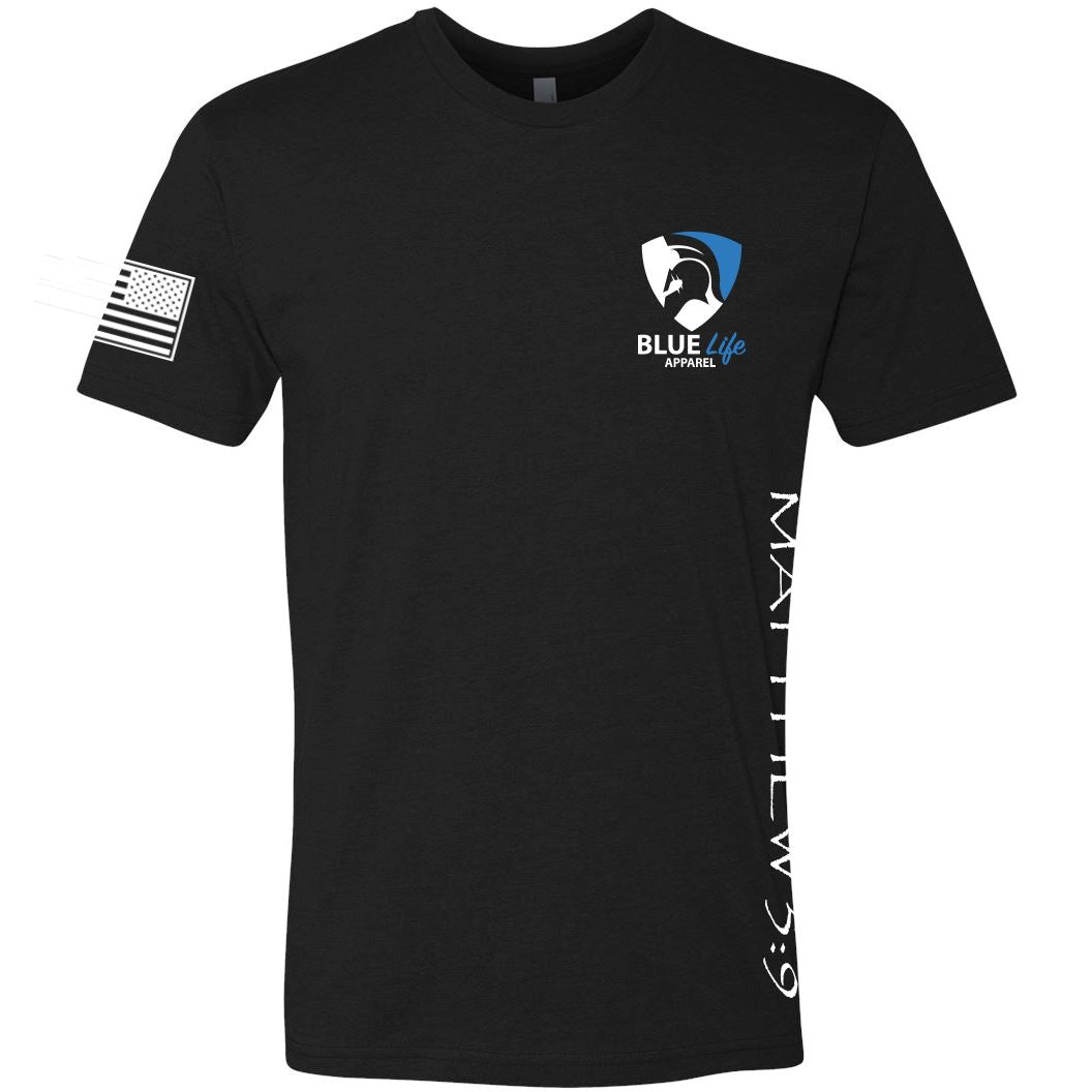 Thin Blue Line PeaceMaker - T-Shirt - Black T-Shirts Blue Life Apparel 