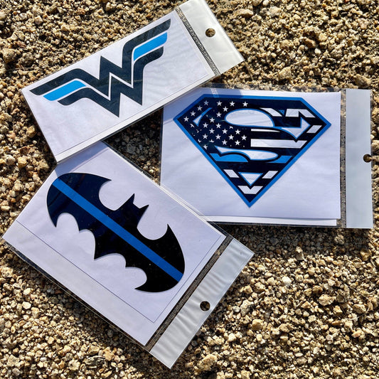 Thin Blue Line Superhero Sticker Bundle Bundle Blue Life Apparel 